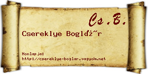 Csereklye Boglár névjegykártya